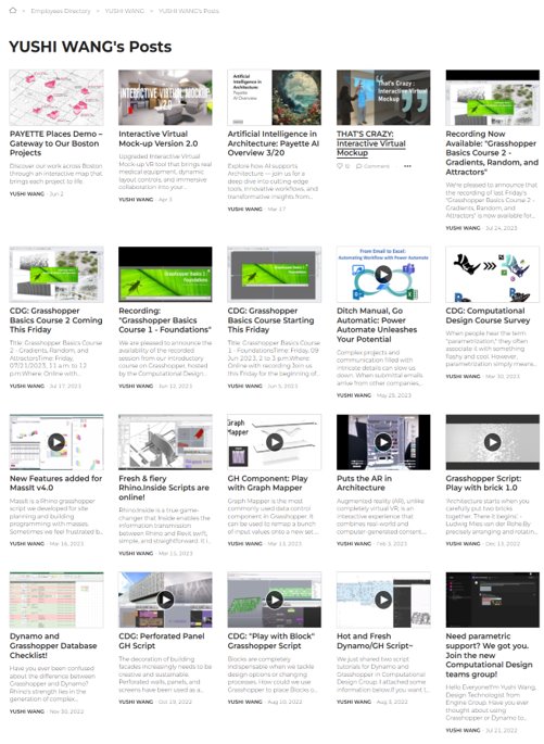 Skill and tool development video posts