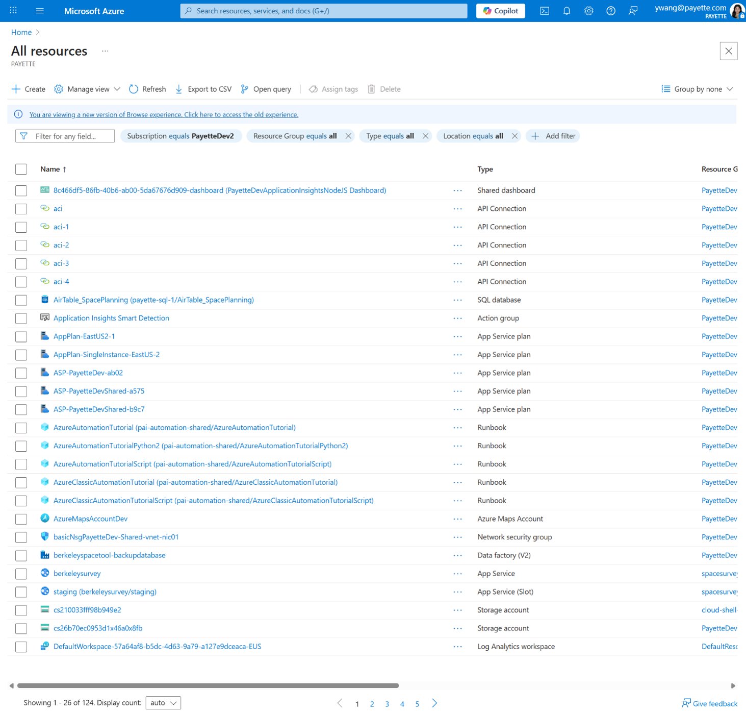 Company Azure management