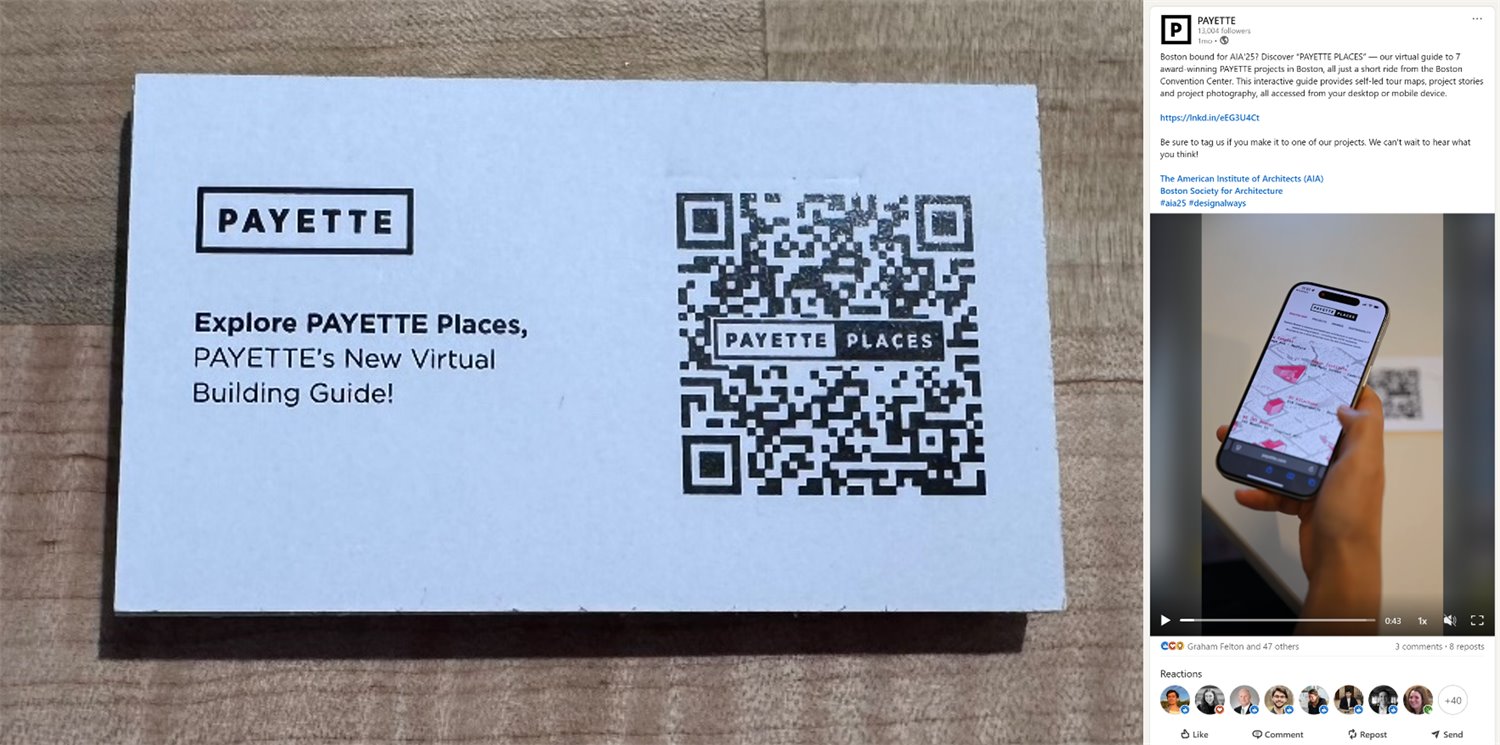 PAYETTE Places business card with QR code